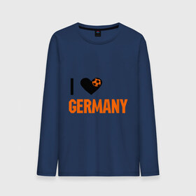 Мужской лонгслив хлопок с принтом I love Germany , 100% хлопок |  | deutsch | football | germany | heart | love | германия | люблю | мяч | сердце | футбол