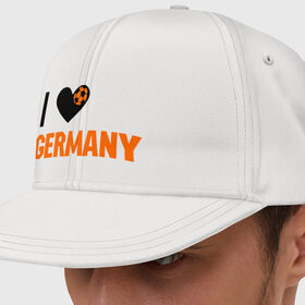 Кепка снепбек с прямым козырьком с принтом I love Germany , хлопок 100% |  | deutsch | football | germany | heart | love | германия | люблю | мяч | сердце | футбол