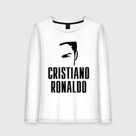 Женский лонгслив хлопок с принтом Cristiano Ronaldo 7 , 100% хлопок |  | cristiano ronaldo | мяч | спорт | футбол