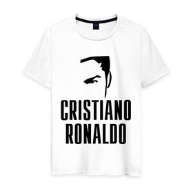 Мужская футболка хлопок с принтом Cristiano Ronaldo 7 , 100% хлопок | прямой крой, круглый вырез горловины, длина до линии бедер, слегка спущенное плечо. | Тематика изображения на принте: cristiano ronaldo | мяч | спорт | футбол