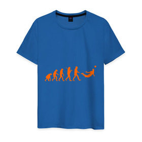 Мужская футболка хлопок с принтом Van Persie evolution , 100% хлопок | прямой крой, круглый вырез горловины, длина до линии бедер, слегка спущенное плечо. | мяч | спорт | футбол | эволюция
