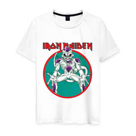 Мужская футболка хлопок с принтом Iron Maiden , 100% хлопок | прямой крой, круглый вырез горловины, длина до линии бедер, слегка спущенное плечо. | Тематика изображения на принте: iron maiden
