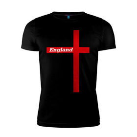 Мужская футболка премиум с принтом Сборная Англии , 92% хлопок, 8% лайкра | приталенный силуэт, круглый вырез ворота, длина до линии бедра, короткий рукав | england | англия | сборная | флаг | футбол