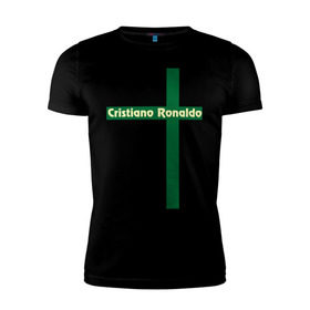 Мужская футболка премиум с принтом Cristiano Ronaldo , 92% хлопок, 8% лайкра | приталенный силуэт, круглый вырез ворота, длина до линии бедра, короткий рукав | cristiano | ronaldo | криштиану | мадрид | реал | роналду | сборная | флаг | футбол