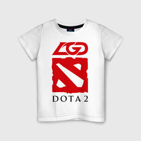 Детская футболка хлопок с принтом Dota 2 LGD-gaming , 100% хлопок | круглый вырез горловины, полуприлегающий силуэт, длина до линии бедер | Тематика изображения на принте: dota | gaming | lgd | дота