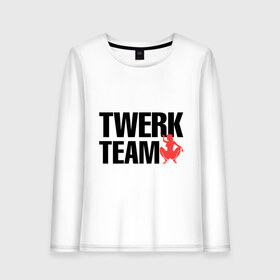 Женский лонгслив хлопок с принтом Twerk team , 100% хлопок |  | 