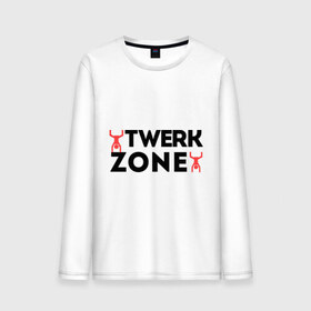 Мужской лонгслив хлопок с принтом Twerk zone , 100% хлопок |  | twerc | twerk | twerk dance | twerk it | twerk team | twerk zone | тверк | тверк денс