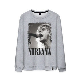 Мужской свитшот хлопок с принтом Nirvana , 100% хлопок |  | cobain | kurt | кобейн | курт | нирвана