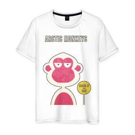Мужская футболка хлопок с принтом Arctic Monkeys , 100% хлопок | прямой крой, круглый вырез горловины, длина до линии бедер, слегка спущенное плечо. | arctic | monkeys