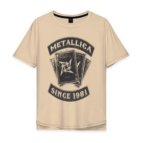 Мужская футболка хлопок Oversize с принтом Metallica , 100% хлопок | свободный крой, круглый ворот, “спинка” длиннее передней части | металлика