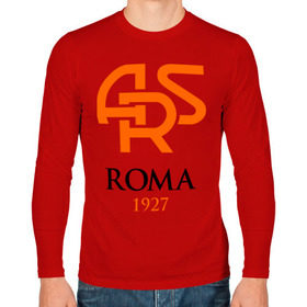 Мужской лонгслив хлопок с принтом FC Roma Sign , 100% хлопок |  | 1927 | ars | club | fc | football | roma | клуб | рим | фк | футбол