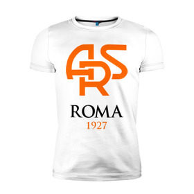 Мужская футболка премиум с принтом FC Roma Sign , 92% хлопок, 8% лайкра | приталенный силуэт, круглый вырез ворота, длина до линии бедра, короткий рукав | 1927 | ars | club | fc | football | roma | клуб | рим | фк | футбол