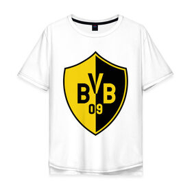 Мужская футболка хлопок Oversize с принтом FC Borussia Dortmund Shield , 100% хлопок | свободный крой, круглый ворот, “спинка” длиннее передней части | borussia | dortmund | fc | football | shield | клуб | фк | футбол