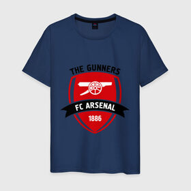 Мужская футболка хлопок с принтом FC Arsenal - The Gunners , 100% хлопок | прямой крой, круглый вырез горловины, длина до линии бедер, слегка спущенное плечо. | arsenal | fc | football | gunners | клуб | фк | футбол