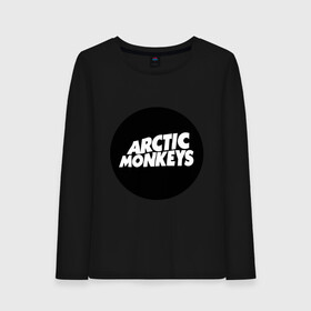 Женский лонгслив хлопок с принтом Arctic Monkeys Round , 100% хлопок |  | arctic | monkeys | round | круг