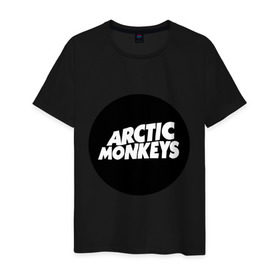 Мужская футболка хлопок с принтом Arctic Monkeys Round , 100% хлопок | прямой крой, круглый вырез горловины, длина до линии бедер, слегка спущенное плечо. | arctic | monkeys | round | круг