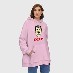 Худи SuperOversize хлопок с принтом СССР , 70% хлопок, 30% полиэстер, мягкий начес внутри | карман-кенгуру, эластичная резинка на манжетах и по нижней кромке, двухслойный капюшон
 | генсек | иосиф | коба | коммунизм | ретро | советский | союз | ссср | сталин