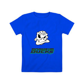 Детская футболка хлопок с принтом HC Anaheim Ducks Art , 100% хлопок | круглый вырез горловины, полуприлегающий силуэт, длина до линии бедер | anaheim | club | ducks | hockey | клуб | хоккей