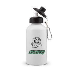 Бутылка спортивная с принтом HC Anaheim Ducks Art , металл | емкость — 500 мл, в комплекте две пластиковые крышки и карабин для крепления | anaheim | club | ducks | hockey | клуб | хоккей