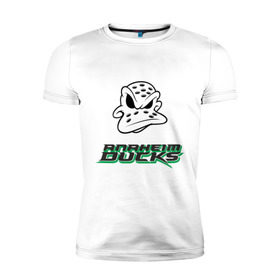 Мужская футболка премиум с принтом HC Anaheim Ducks Art , 92% хлопок, 8% лайкра | приталенный силуэт, круглый вырез ворота, длина до линии бедра, короткий рукав | anaheim | club | ducks | hockey | клуб | хоккей