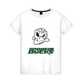 Женская футболка хлопок с принтом HC Anaheim Ducks Art , 100% хлопок | прямой крой, круглый вырез горловины, длина до линии бедер, слегка спущенное плечо | anaheim | club | ducks | hockey | клуб | хоккей