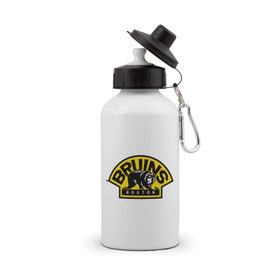 Бутылка спортивная с принтом HC Boston Bruins Label , металл | емкость — 500 мл, в комплекте две пластиковые крышки и карабин для крепления | Тематика изображения на принте: boston | bruins | club | hockey | клуб | хоккей