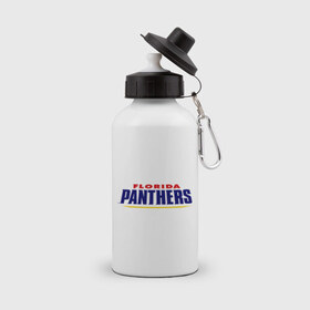 Бутылка спортивная с принтом HC Florida Panthers Sign , металл | емкость — 500 мл, в комплекте две пластиковые крышки и карабин для крепления | club | florida | hockey | panthers | клуб | хоккей