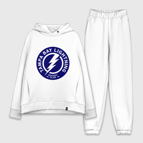 Женский костюм хлопок Oversize с принтом HC Tampa Bay Lightning ,  |  | bay | club | hockey | lightning | tampa | клуб | хоккей