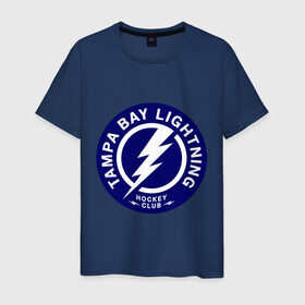 Мужская футболка хлопок с принтом HC Tampa Bay Lightning , 100% хлопок | прямой крой, круглый вырез горловины, длина до линии бедер, слегка спущенное плечо. | bay | club | hockey | lightning | tampa | клуб | хоккей