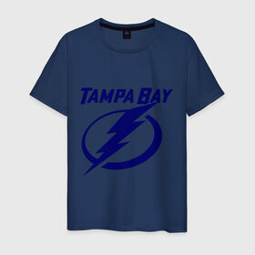 Мужская футболка хлопок с принтом HC Tampa Bay , 100% хлопок | прямой крой, круглый вырез горловины, длина до линии бедер, слегка спущенное плечо. | bay | club | hockey | tampa | клуб | хоккей