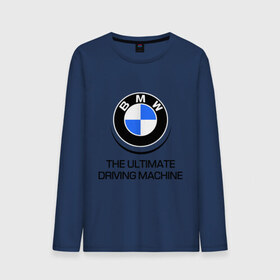 Мужской лонгслив хлопок с принтом BMW Driving Machine , 100% хлопок |  | bmw | driving | machine | ultimate