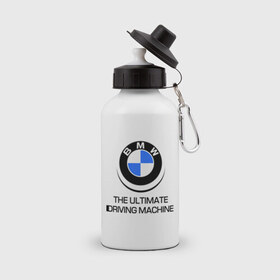 Бутылка спортивная с принтом BMW Driving Machine , металл | емкость — 500 мл, в комплекте две пластиковые крышки и карабин для крепления | bmw | driving | machine | ultimate
