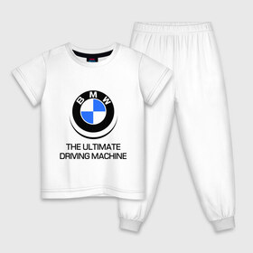 Детская пижама хлопок с принтом BMW Driving Machine , 100% хлопок |  брюки и футболка прямого кроя, без карманов, на брюках мягкая резинка на поясе и по низу штанин
 | bmw | driving | machine | ultimate