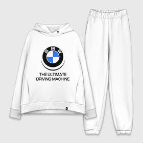 Женский костюм хлопок Oversize с принтом BMW Driving Machine ,  |  | bmw | driving | machine | ultimate