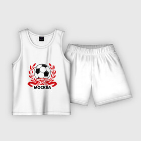 Детская пижама с шортами хлопок с принтом Торпедо ,  |  | венок | москва | мяч | спорт | торпедо | фк | футбол | футбольный клуб
