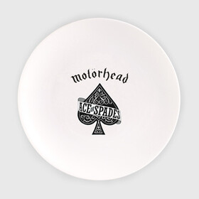 Тарелка с принтом Motorhead ace of spades , фарфор | диаметр - 210 мм
диаметр для нанесения принта - 120 мм | motorhead