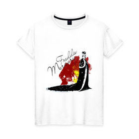 Женская футболка хлопок с принтом Фрэдди Меркьюри , 100% хлопок | прямой крой, круглый вырез горловины, длина до линии бедер, слегка спущенное плечо | queen | меломанам | музыка | рок | фрэдди меркьюри