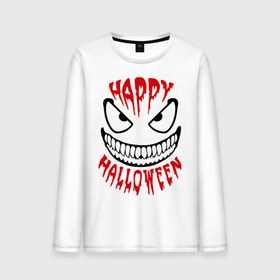 Мужской лонгслив хлопок с принтом Happy halloween , 100% хлопок |  | 