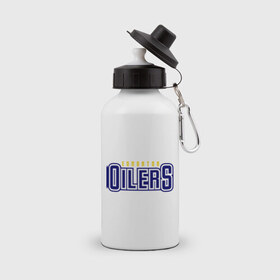 Бутылка спортивная с принтом HC Edmonton Oilers Sign , металл | емкость — 500 мл, в комплекте две пластиковые крышки и карабин для крепления | club | edmonton | hc | hockey | oilers | хоккей