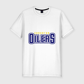 Мужская футболка премиум с принтом HC Edmonton Oilers Sign , 92% хлопок, 8% лайкра | приталенный силуэт, круглый вырез ворота, длина до линии бедра, короткий рукав | club | edmonton | hc | hockey | oilers | хоккей