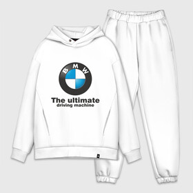 Мужской костюм хлопок OVERSIZE с принтом BMW The ultimate driving machine ,  |  | Тематика изображения на принте: bmw | driving | machine | ultimate | бмв