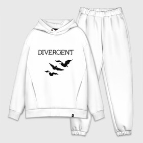 Мужской костюм хлопок OVERSIZE с принтом Дивергент ,  |  | divergent | дивергент | птицы