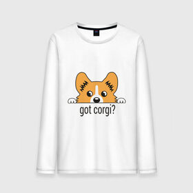 Мужской лонгслив хлопок с принтом Got Corgi , 100% хлопок |  | Тематика изображения на принте: got corgi | корги | пес | собака