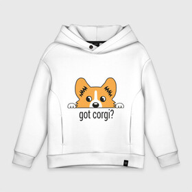 Детское худи Oversize хлопок с принтом Got Corgi , френч-терри — 70% хлопок, 30% полиэстер. Мягкий теплый начес внутри —100% хлопок | боковые карманы, эластичные манжеты и нижняя кромка, капюшон на магнитной кнопке | got corgi | корги | пес | собака