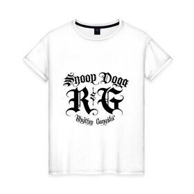 Женская футболка хлопок с принтом Snoop Dogg , 100% хлопок | прямой крой, круглый вырез горловины, длина до линии бедер, слегка спущенное плечо | rap | snoop dogg | музыка | рэп | снуп дог