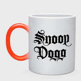 Кружка хамелеон с принтом Snoop Dogg , керамика | меняет цвет при нагревании, емкость 330 мл | Тематика изображения на принте: rap | snoop dogg | музыка | рэп | снуп дог