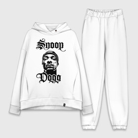 Женский костюм хлопок Oversize с принтом Snoop Dogg ,  |  | rap | snoop dogg | музыка | рэп | снуп дог