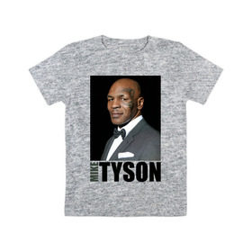 Детская футболка хлопок с принтом Mike Tyson , 100% хлопок | круглый вырез горловины, полуприлегающий силуэт, длина до линии бедер | Тематика изображения на принте: майк тайсон