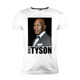 Мужская футболка премиум с принтом Mike Tyson , 92% хлопок, 8% лайкра | приталенный силуэт, круглый вырез ворота, длина до линии бедра, короткий рукав | Тематика изображения на принте: майк тайсон