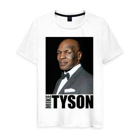 Мужская футболка хлопок с принтом Mike Tyson , 100% хлопок | прямой крой, круглый вырез горловины, длина до линии бедер, слегка спущенное плечо. | Тематика изображения на принте: майк тайсон